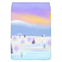 Vector Winter Landscape Sunset Evening Snow Removable Flap Cover (l) by Pakjumat