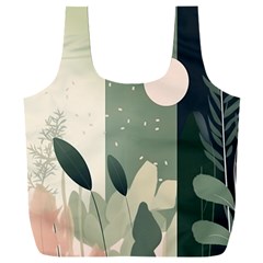 Spring Floral Plants Foliage Minimal Minimalist Full Print Recycle Bag (xxxl) by Pakjumat