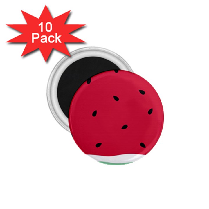 Minimalist Summer Watermelon Wallpaper 1.75  Magnets (10 pack) 