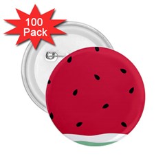 Minimalist Summer Watermelon Wallpaper 2 25  Buttons (100 Pack)  by Pakjumat