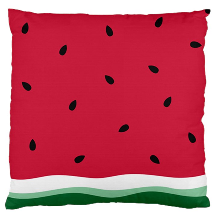 Minimalist Summer Watermelon Wallpaper Large Premium Plush Fleece Cushion Case (One Side)