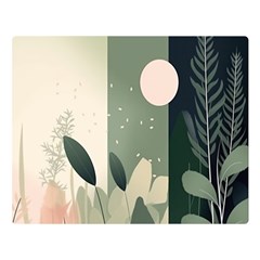 Spring Floral Plants Foliage Minimal Minimalist Premium Plush Fleece Blanket (large) by Pakjumat