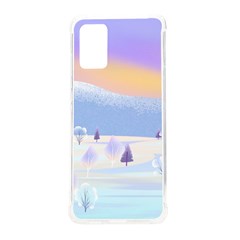 Vector Winter Landscape Sunset Evening Snow Samsung Galaxy S20plus 6 7 Inch Tpu Uv Case