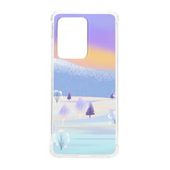 Vector Winter Landscape Sunset Evening Snow Samsung Galaxy S20 Ultra 6 9 Inch Tpu Uv Case by Pakjumat