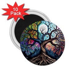 Tree Colourful 2 25  Magnets (10 Pack)  by Pakjumat