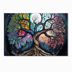 Tree Colourful Postcards 5  X 7  (pkg Of 10) by Pakjumat