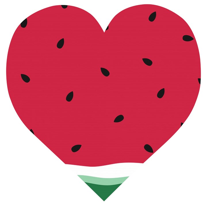 Minimalist Summer Watermelon Wallpaper Wooden Puzzle Heart