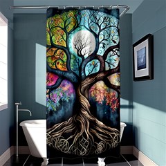 Tree Colourful Shower Curtain 36  X 72  (stall)  by Pakjumat