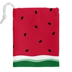 Minimalist Summer Watermelon Wallpaper Drawstring Pouch (4XL) Back