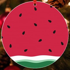 Minimalist Summer Watermelon Wallpaper Uv Print Acrylic Ornament Round by Pakjumat