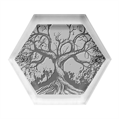 Tree Colourful Hexagon Wood Jewelry Box by Pakjumat