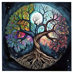 Tree Colourful Wooden Puzzle Square by Pakjumat