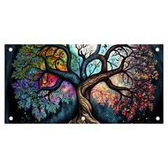 Tree Colourful Banner And Sign 6  X 3  by Pakjumat