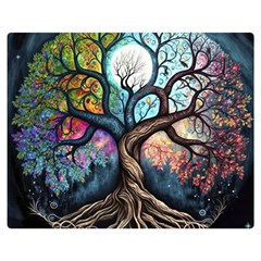 Tree Colourful Premium Plush Fleece Blanket (medium) by Pakjumat