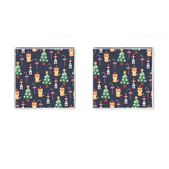 Boston Terrier Welsh Corgi Puppies Seamless Pattern Wallpaper Cufflinks (square) by Pakjumat