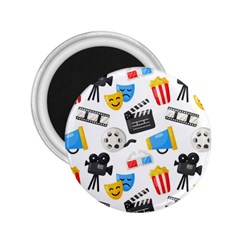 Cinema Icons Pattern Seamless Signs Symbols Collection Icon 2 25  Magnets by Pakjumat