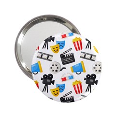 Cinema Icons Pattern Seamless Signs Symbols Collection Icon 2 25  Handbag Mirrors by Pakjumat