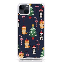 Boston Terrier Welsh Corgi Puppies Seamless Pattern Wallpaper Iphone 14 Plus Tpu Uv Print Case by Pakjumat