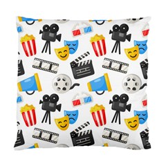 Cinema Icons Pattern Seamless Signs Symbols Collection Icon Standard Cushion Case (two Sides) by Pakjumat