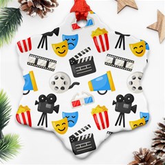 Cinema Icons Pattern Seamless Signs Symbols Collection Icon Ornament (snowflake)