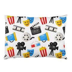 Cinema Icons Pattern Seamless Signs Symbols Collection Icon Pillow Case (two Sides) by Pakjumat