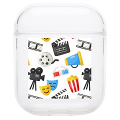 Cinema Icons Pattern Seamless Signs Symbols Collection Icon Soft Tpu Airpods 1/2 Case by Pakjumat