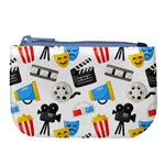 Cinema Icons Pattern Seamless Signs Symbols Collection Icon Large Coin Purse Front