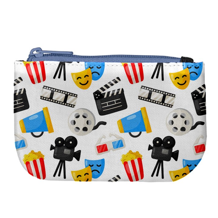 Cinema Icons Pattern Seamless Signs Symbols Collection Icon Large Coin Purse