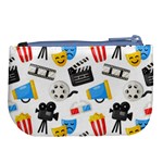 Cinema Icons Pattern Seamless Signs Symbols Collection Icon Large Coin Purse Back