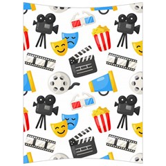 Cinema Icons Pattern Seamless Signs Symbols Collection Icon Back Support Cushion by Pakjumat