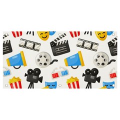 Cinema Icons Pattern Seamless Signs Symbols Collection Icon Banner And Sign 4  X 2  by Pakjumat