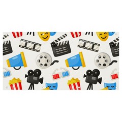 Cinema Icons Pattern Seamless Signs Symbols Collection Icon Banner And Sign 8  X 4  by Pakjumat