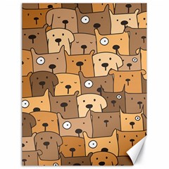 Cute Dog Seamless Pattern Background Canvas 18  X 24  by Pakjumat