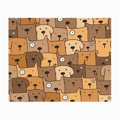 Cute Dog Seamless Pattern Background Small Glasses Cloth (2 Sides) by Pakjumat