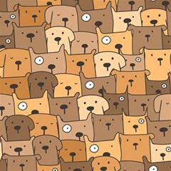 Cute Dog Seamless Pattern Background Play Mat (square) by Pakjumat