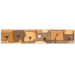 Cute Dog Seamless Pattern Background Large Premium Plush Fleece Scarf 