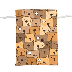 Cute Dog Seamless Pattern Background Lightweight Drawstring Pouch (xl) by Pakjumat