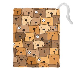 Cute Dog Seamless Pattern Background Drawstring Pouch (5xl) by Pakjumat