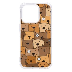 Cute Dog Seamless Pattern Background Iphone 14 Pro Tpu Uv Print Case by Pakjumat