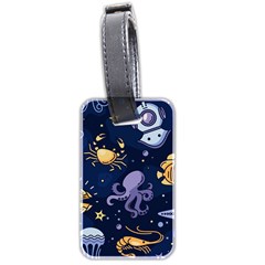 Marine Seamless Pattern Thin Line Memphis Style Luggage Tag (two Sides) by Pakjumat