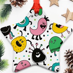 Funny Monster Pattern Ornament (star)