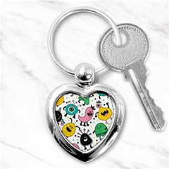 Funny Monster Pattern Key Chain (heart) by Pakjumat