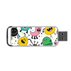 Funny Monster Pattern Portable Usb Flash (two Sides) by Pakjumat