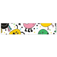 Funny Monster Pattern Small Premium Plush Fleece Scarf