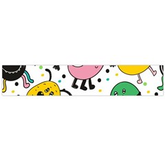 Funny Monster Pattern Large Premium Plush Fleece Scarf 