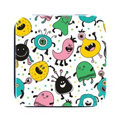 Funny Monster Pattern Square Metal Box (black) by Pakjumat