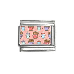 Cute Kawaii Food Seamless Pattern Italian Charm (9mm) by Pakjumat