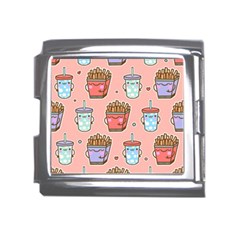 Cute Kawaii Food Seamless Pattern Mega Link Italian Charm (18mm) by Pakjumat