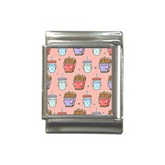 Cute Kawaii Food Seamless Pattern Italian Charm (13mm) by Pakjumat