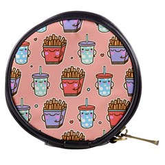 Cute Kawaii Food Seamless Pattern Mini Makeup Bag by Pakjumat